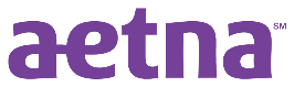 Aetna logo in purple text